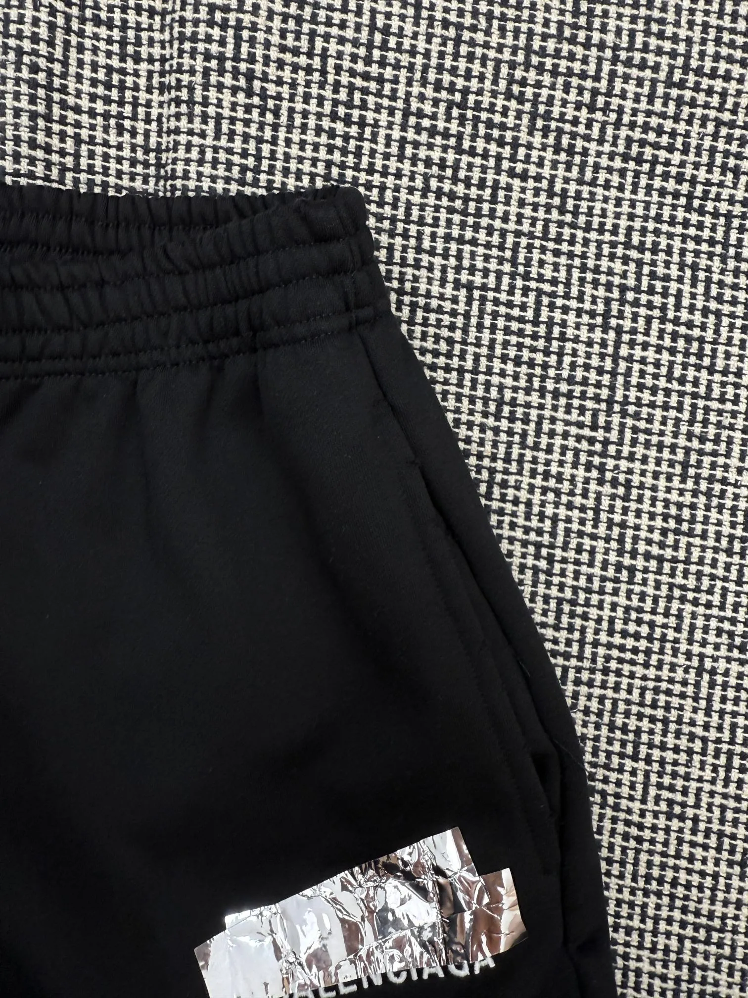 Balenciaga Paris lettering embroidered tape drawstring trousers XS/S/M/L
